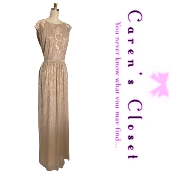 Tahari Dresses & Skirts - Tahari Metallic Gold Embroidered Sequin  Gown